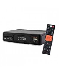 GTMedia V7S Décodeur Satellite DVB-S2 TV Récepteur FTA 1080p HD Satellite Décodeur vidéo numérique Récepteur de Transmission Soutient PVR Cccam, Newcam, Youtube, PowerVu avec USB WiFi Antenne