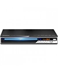 Gueray Lecteur de DVD Compact Multi-Régions Prise en Charge de la Sortie HDMI/AV Entrée USB & MIC Port et Télécommande (Ne supporte Pas Les disques Blu-Ray)