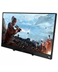 Hakeeta Moniteur de Jeu HD 15,6 Pouces 4K Compatible avec la Plupart des appareils HDMI, pour Switch/TNT/EMUIPC/DEX/PS4/XBOX/PC, pour Les Ordinateurs Portables avec Interface de Type C