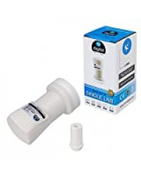 HB-DIGITAL Universal Single LNB Blanc - UHD 4K Full HD DVB-S/S2 - Facteur de bruit de 0,1 dB - pour un récepteur satellite (connexion directe) - Contacts dorés - Protection contre les intempéries