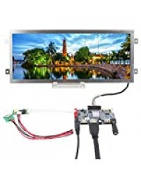 Hdmi Moniteur Portable 12,3 pouces Ultra HD 1920x720 LCD/LED Portable Monitor Entrées HDMI USB, Coque en métal Argent, Design Rectangle
