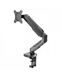 HFTEK - Support de Bureau pour écran pc LCD LED de 15"-34" - VESA de 75 x 75 / 100 x 100, C Clamp Équipé, Ressort à Gaz, Ergonomique Hauteur Réglable, Charge max 6,5kg (HF12GMCB)