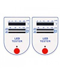 HiLetgo 2pcs LED Test Box Tester 2~150mA Mini Handy for Light-Emitting Diode Lamp Bulb Battery Tester Handy Device LED Tester