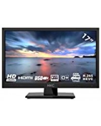 HKC 17H2 LED TV (17 Pouces HD TV) CI+, HDMI+USB, Triple Tuner, 60Hz, Mediaplayer, Chargeur de Voiture 12 V [Classe énergétique A+]