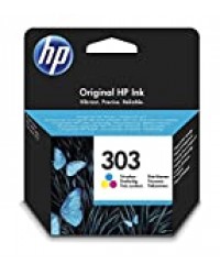 HP 303 T6N01AE cartouche d'encre Authentique, imprimantes HP Tango et HP ENVY Photo, trois couleurs (Cyan, Magenta, Jaune)