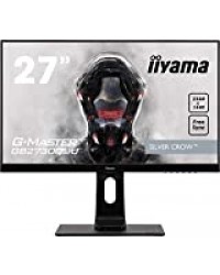Iiyama GMaster Silver Crow GB2730QSUB1 Moniteur Gaming 27" WQHD 1 ms Freesync 75 Hz VGA/DP/HDMI Hub USB Pied réglable en hauteur Multimédia Châssis Slim Noir