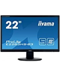 Iiyama Prolite E2283HS-B3 Ecran LED 21,5" TN LED Full HD 5 ms VGA/DP/HDMI Multimedia Noir