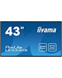 iiyama Prolite LE4340S-B1 Moniteur grand format 43'' AMVA Ful HD Sans tuner VGA/HDMI/DP Noir