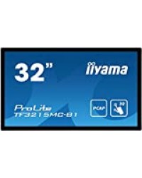 iiyama Prolite TF3215MC-B1 - Écran LED - 32" (31.5" visualisable) - Cadre Ouvert - écran Tactile - 1920 x 1080 Full HD (1080p) - A-MVA3-500 CD/m² - 3000:1-8 ms - HDMI, VGA - Noir