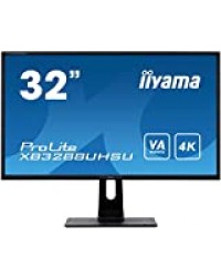 iiyama ProLite XB3288UHSU-B1 Écran LED 31,5" VA 4K UHD 2xDP/2xHDMI Hub USB Pied réglable en hauteur Multimédia Noir
