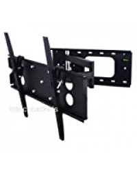 Intecbrackets Support pour TV extra résistant inclinable et pivotant pour écrans 37" 39" 40" 42" 43" 44" 46" 47" 50" 52" 55" 57" 58" 60" 63" 64" et TV LED jusqu'à 70" et 80 kg