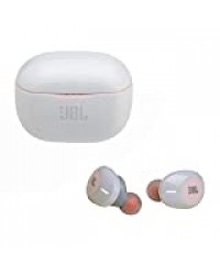 JBL Tune 120TWS – Ecouteurs Pure Bass sans fil – Appels stéréo mains libres grâce au bluetooth – Autonomie pendant 16 hrs avec l'étui de recharge – Noirs