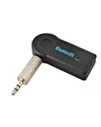 J&J Onever Récepteur adaptateur, jack 3,5 mm, kit mains libres avec Bluetooth v3.0 pour voiture, sortie AUX stéréo pour chaîne Hifi
