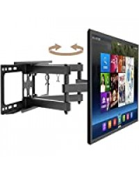 Jsmhh TV Support Mural for 32-60" LED LCD OLED 4K Flat TV courbé jusqu'à 40 kg Les Bras Extensible Articulé orientable avec Support TV Spirit Level