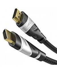 KabelDirekt 2m Câble HDMI 4K Premium High Speed certifié compatible avec (HDMI 2.0a/b, 2.0, 1.4a, 4K Ultra HD, 3D, Full HD, 1080p, HDR, ARC, Highspeed avec Ethernet, PS4, XBOX, HDTV) PRO Series