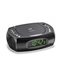 Karcher UR 1308 Radio-réveil avec Double Alarme, Chargeur USB et Fonction Sauvegarde de Batterie FM.