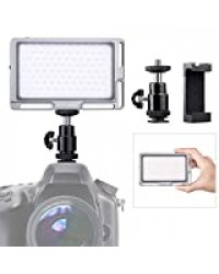 K&F Concept Panneau LED Ultra Mince 96 pcs Torche Vidéo LED Lampe Video Bicolore 3000K-6500K Clip Phone Inclus sur Caméra Lumière pour Appareil Photo Smartphone Vidéo Interview Extérieur DSLR Studio