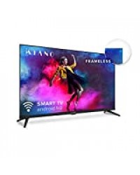 Kiano Elegance TV 32" Pouces Android TV 9.0 [Téléviseur 80 cm Frameless Metal CASING sans Cadre TV 8GB] (HD, Smart TV, Netfilx, Youtube, Facebook) Triple Tuner DVB-T2 T/C/S2, CI, PVR, WiFi HD