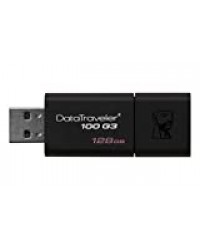 Kingston DataTraveler 100 G3- DT100G3/218GB USB 3.0 Clé USB , 128 GB, Noir