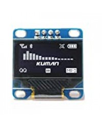 Kuman 0.96 Pouces Module Blanc IIC OLED Série I2c IIC ,128x64 LCD Ecran pour Arduino Raspberry Pi KY34W