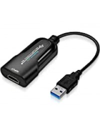 LARNMERN Carte de Capture Vidéo HDMI, Grabber de Capture Vidéo de HDMI à USB 3.0, Diffusion HD 1080p 60fps en Direct de streaminpour les diffusions en direct / jeux / vidéos