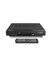 Lecteur DVD Compact MAJORITY Scholars, Port HDMI et câble Audio RCA pour connecter la télévision, Multi-Régions 1/2/3/4/5/6, Port USB, télécommande, DivX (Noir) (Lecteur DVD)