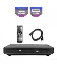 Lecteur DVD pour TV, DVD / CD / MP3 / MP4 avec Prise USB, Sortie HDMI et AV (câble HDMI et AV Inclus), télécommande (sans Blu-Ray) Couleur Noir, sans Aucune région