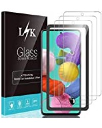 LϟK 3 Pièces Protection Écran pour Samsung Galaxy A51 et A52 - Verre Trempé Facile à Kit D'installation 9H Dureté sans Bulles Haute Définition Film Protection