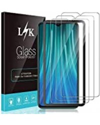 LϟK 3 Pièces Protection Écran pour Xiaomi Redmi Note 8 Pro - Verre Trempé Facile à Kit D'installation 9H Dureté sans Bulles Haute Définition Film Protection