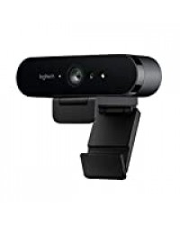 Logitech Brio Stream Webcam, Diffusion Vidéo Full HD 1080p à 60ips, Débit d’Image Ultra-Rapide, Correction d'Éclairage HD, Pour Skype, Google Hangouts, FaceTime, Pour Gamer, Portable/PC/Mac - Noire