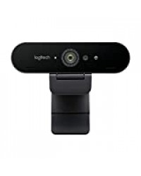 Logitech Brio Ultra HD Pro Webcam, Streaming Ultra Rapide 1080p/60ips, Champs de Vision Réglable, Zoom X5, Compatible avec Skype, WebEx, Cisco Jabber, Zoom, Windows Hello, PC/Mac/Portable/Chrome