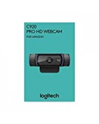 Logitech C920 HD Pro Webcam, Appels Vidéo Full HD 1080p à 30ips, Son Stéréo, Correction d'Éclairage HD, Compatible avec Skype, Google Hangouts, FaceTime, Pour Gamer, Portable/PC/Mac/Android - Noire