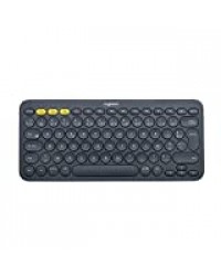 Logitech K380 Clavier sans Fil Multi-Dispositifs pour Windows, Apple iOS, Android or Chrome, Bluetooth, Design Compact, PC/Mac/Portable/Smartphone/Tablet/Apple TV, Clavier AZERTY Français - Noir