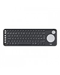 Logitech K600 Clavier pour TV avec Pavé Tactile et Croix Directionnelle Compatible Smart TV et PC Connecté, Touches Multimédia, TV Samsung, LG, Sony/Windows/Mac/Android, Clavier Allemand QWERTZ - Noir