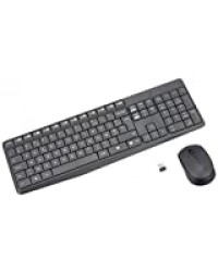 Logitech MK235 Combo Clavier et Souris pour Windows, 2,4 GHz avec Récepteur USB Unifying, Souris sans Fil, 15 Touches de Fonctions, Batterie Longue Durée 3 Ans, PC/Portable, Clavier AZERTY Français