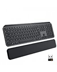 Logitech, MX Keys PLUS, Clavier Rétroéclairé sans Fil Avancé, Saisie Tactile Réactive, Rétroéclairage, Bluetooth, USB-C, Apple MacOS, Microsoft Windows, Linux, iOS, Android, Clavier Française AZERTY