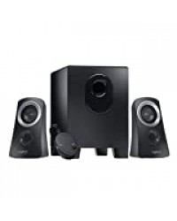 Logitech Z313 Système de Haut-Parleurs 2.1 avec Subwoofer, Son Riche, 50W en Puissance, Basses Puissantes, Entrée Audio 3,5 mm, Prise EU/France, PC/PS4/Xbox/TV/Smartphone/Tablette/Lecteur