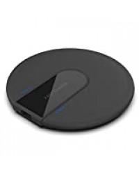 LTDNB Chargeur sans Fil Qi 10W Universel Chargeur à Induction Rapide Wireless Charger Pad Compatible avec iPhone XS/XS Max/XR/X /8/8 Plus, Samsung Galaxy S9 /S8 /S7 Edge /S6 Edge + /S6 - Noir