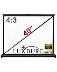 Luxburg® 40" 81x65cm 4K Full HD 3D Écran de Projection sur Table - Écran Blanc Mat 4:3 - Model 2017