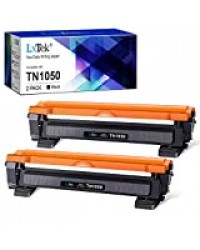 LxTek TN1050 Cartouches de Toner Compatible pour Brother TN1050 TN-1050 pour Brother HL-1110 DCP-1510 DCP-1610W MFC-1910W HL-1112 HL-1210W HL-1212W DCP-1512 DCP-1612W MFC-1810, Pack de 2 Noir