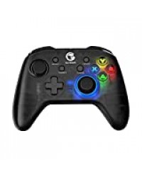 Manette sans Fil Bluetooth GameSir T4 Pro pour Switch, Manette Switch Pro avec rétroéclairage LED, Joystick Turbo Gamepad avec Moteur Double, Manette de Jeu programmable pour iPhone/Android/PC