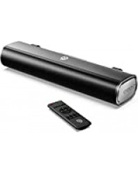 Mini Barre de Son BOMAKER 50W Soundbar 16-inch avec Connection Bluetooth 5.0, Optique, AUX et USB pour TV, PC, Ordinateur, Téléphone Portable, Videoprojecteur, PS4, Xbox