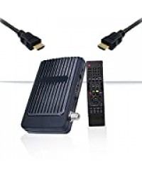 Mini décodeur satellite HD Free To Air FTA pour chaines étrangères allemandes turques arabes... 2x Ports USB + HDMI + Déport infrarouge