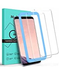 mopalwin Verre Trempé pour Samsung Galaxy S8, [2 Pièces] Samsung S8 Film Protection Ultra Slim sans Bulles, Anti-Rayures Protecteur D'écran pour Samsung Galaxy S8 - avec Cadre D'installation