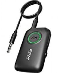 Mpow BH390 Transmetteur et Récepteur Bluetooth 5.0 pour Source Audio Non-Bluetooth, iPod, Émetteur Bluetooth avec aptX à Faible Latence pour TV, Adaptateur Bluetooth avec aptX HD Music pour Voiture