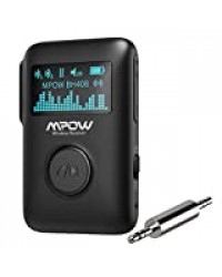 Mpow Récepteur Bluetooth sans Fil , récepteur Audio Bluetooth 5.0 avec écran OLED, Adaptateur de Musique en Streaming avec Annulation du Bruit DSP CVC8.0,Surround 3D pour chaîne stéréo pour Voiture