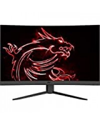 MSI Optix G27C4 9S6-3CA91T-002 Moniteur de Jeu 27" LED FullHD 165Hz (1920 x 1080p, ratio 16:9, Panel VA Écran incurvé 1500R, réponse 1 ms, luminosité 250 nits, antireflet, NTSC 0.85 et SRGB 1.15) Noir