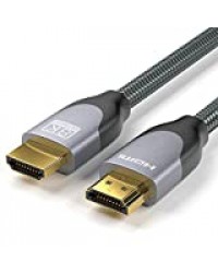 mytysun Câble HDMI 2.1 2 m Ultra HD - Prise en charge haute vitesse 48 Gbit/s 8 K@60 Hz, 4K @120 Hz, HDR dynamique, eARC compatible avec Apple TV, Samsung QLED, Xbox Series X, PS5