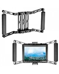 Neewer Cage pour Moniteur de Champ de caméra 10,2 cm/12,7 cm/17,8 cm tels Que Neewer NW759/74K/760 Feelworld FW759/759P/760/74K Aputure Lilliput Blackmagic Atomos Pangshi Ikan ProAm et Autres