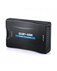 Neoteck Convertisseur Scart vers HDMI Adaptateur Péritel vers HDMI Vidéo Audio Up Scaler HDMI 1080P pour Smartphone Box Décodeur STB PS3 PS4 SKY HDTV Lecteur DVD Blu-ray